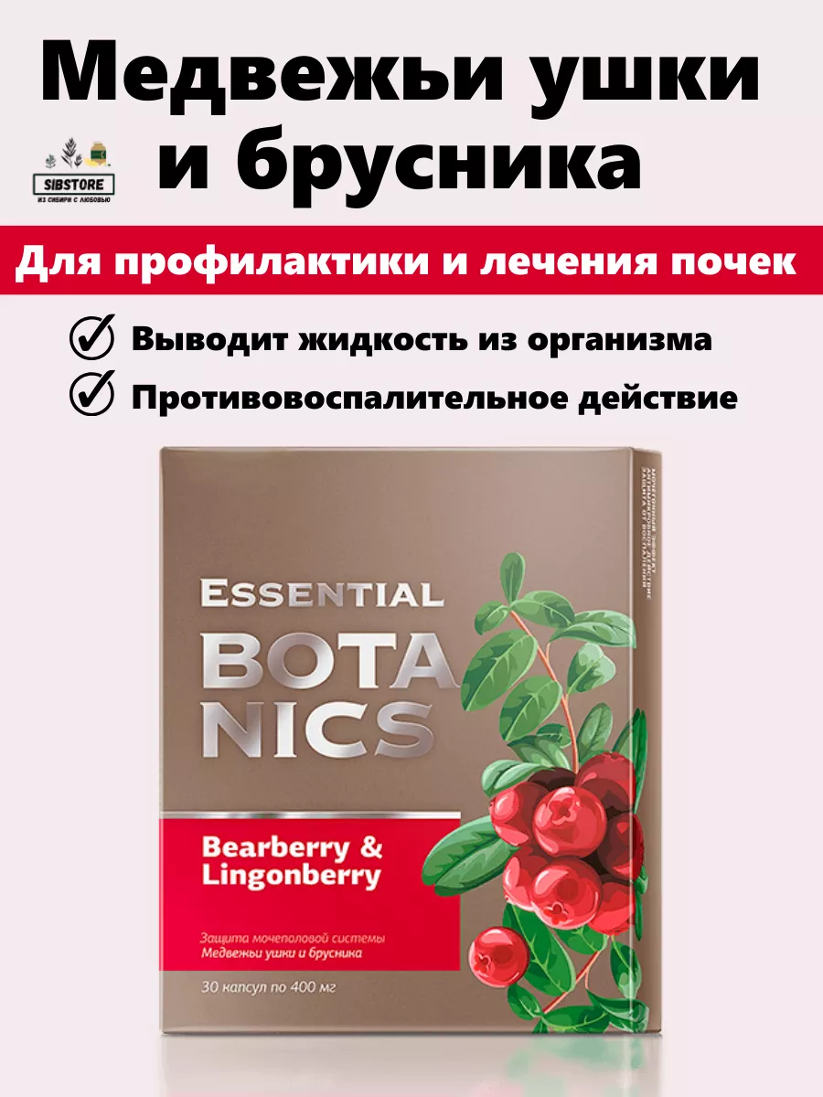 Медвежьи ушки и брусника противовоспалительное Здоровье из Сибири купить по  цене 403 ₽ в интернет-магазине Wildberries | 192510644