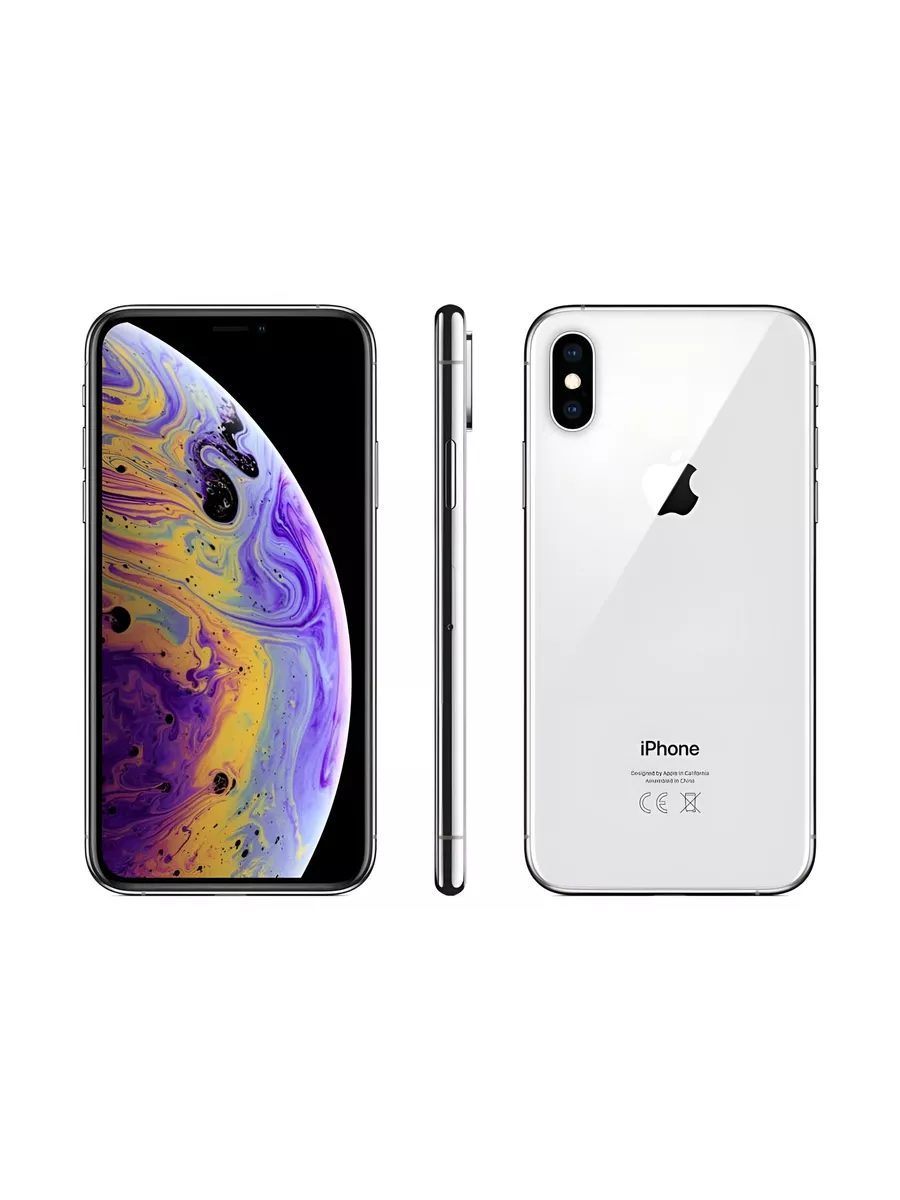 Apple Смартфон iPhone XS 64 ГБ серебристый Восстановлен