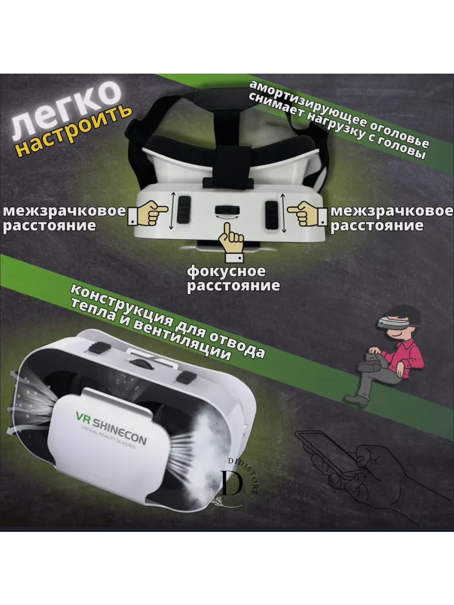 VR очки виртуальной реальности для смартфона 3D BerGuz купить по цене 26,90  р. в интернет-магазине Wildberries в Беларуси | 193159103