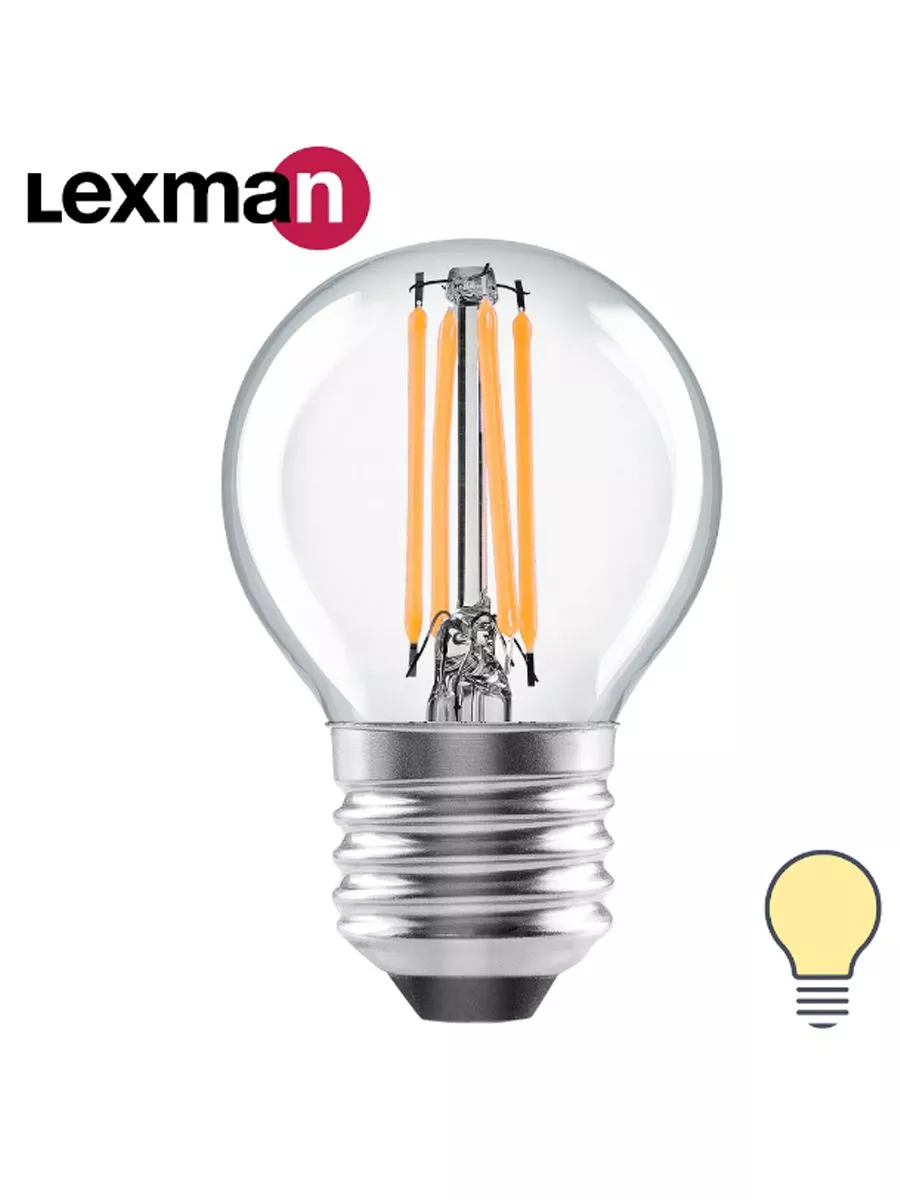 Лампы 3шт светодиодные Lexman E27 220-240 В 5 Вт Sкрепочка купить по цене  771 ₽ в интернет-магазине Wildberries | 193294824