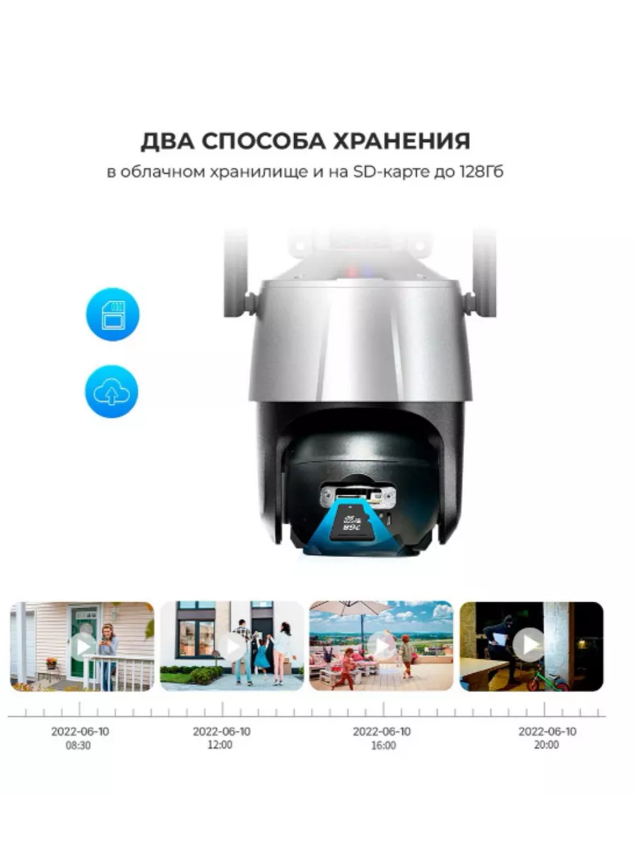 Уличная IP-камера видеонаблюдения 360 Visual Angle Cloud Camera купить по  цене 6 434 ₽ в интернет-магазине Wildberries | 193342921