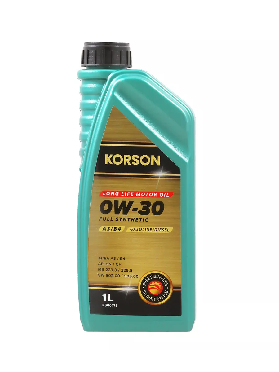 Korson 0W-30 FULL SYNTHETIC A3 B4 1л (синт. мотор. масло.)