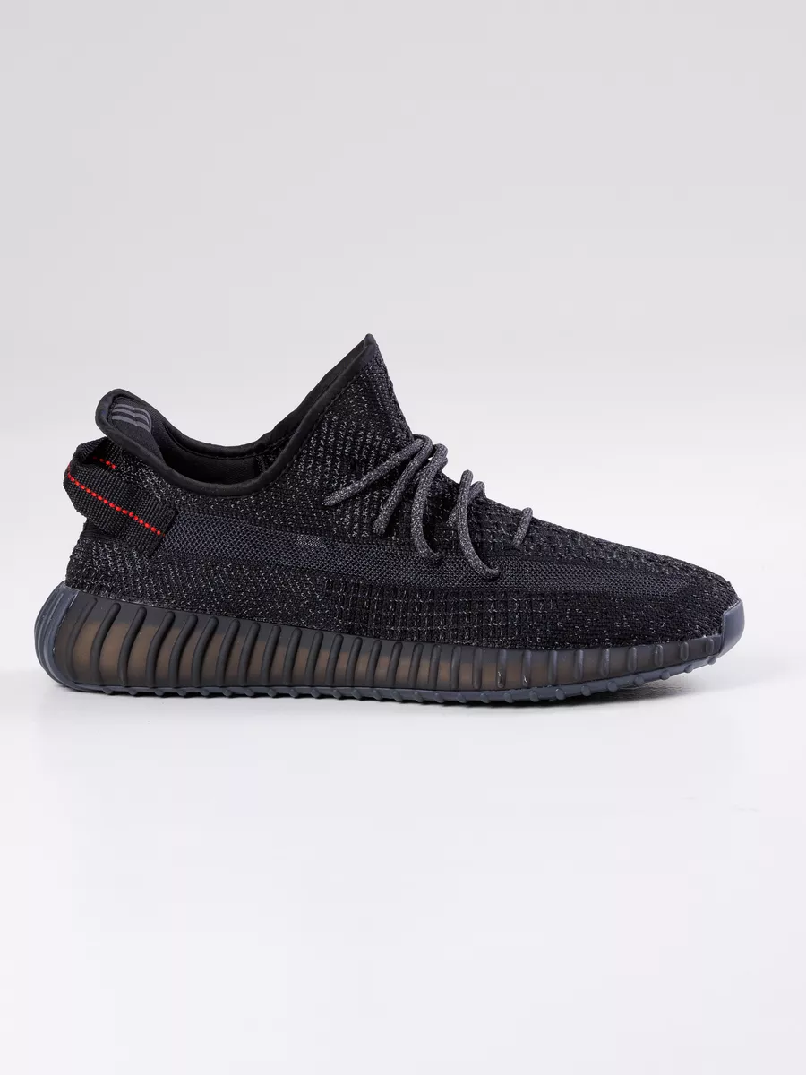 Black yeezy reflective best sale