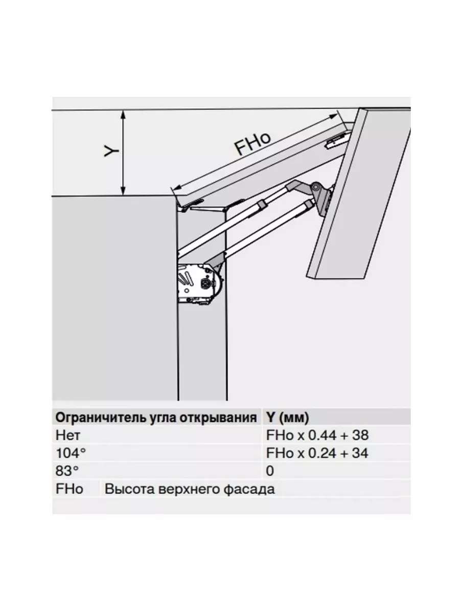 Складной подъемник AVENTOS HF F28 КМ 9000-17250