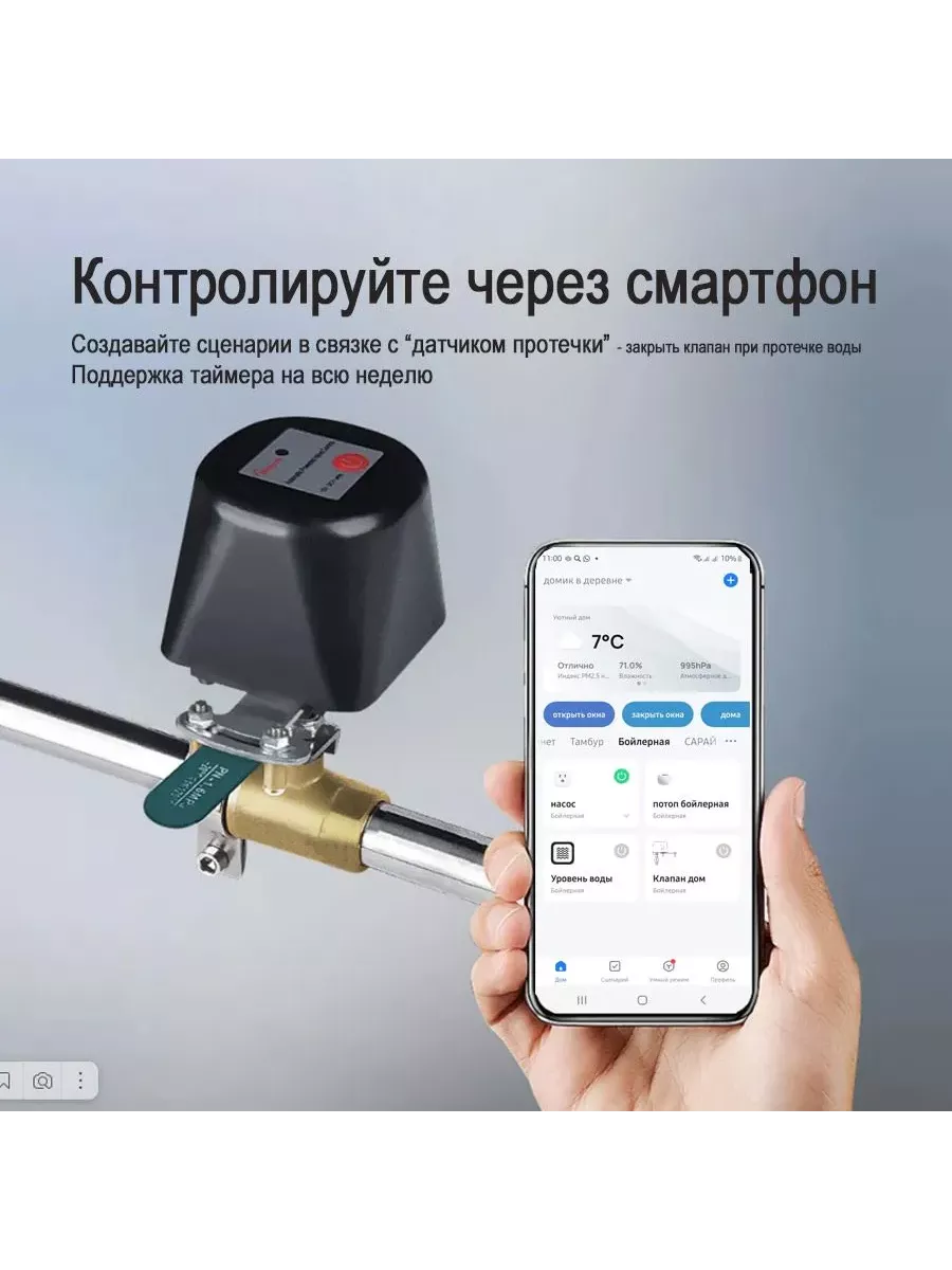 Умный привод для крана воды с Wi-Fi Didzzy купить по цене 1 591 ₽ в  интернет-магазине Wildberries | 195477385