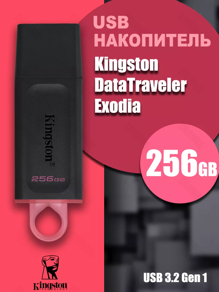 Флешка USB 3.2 256ГБ DataTraveler Exodia Kingston купить по цене 70,48 р. в  интернет-магазине Wildberries в Беларуси | 195537198