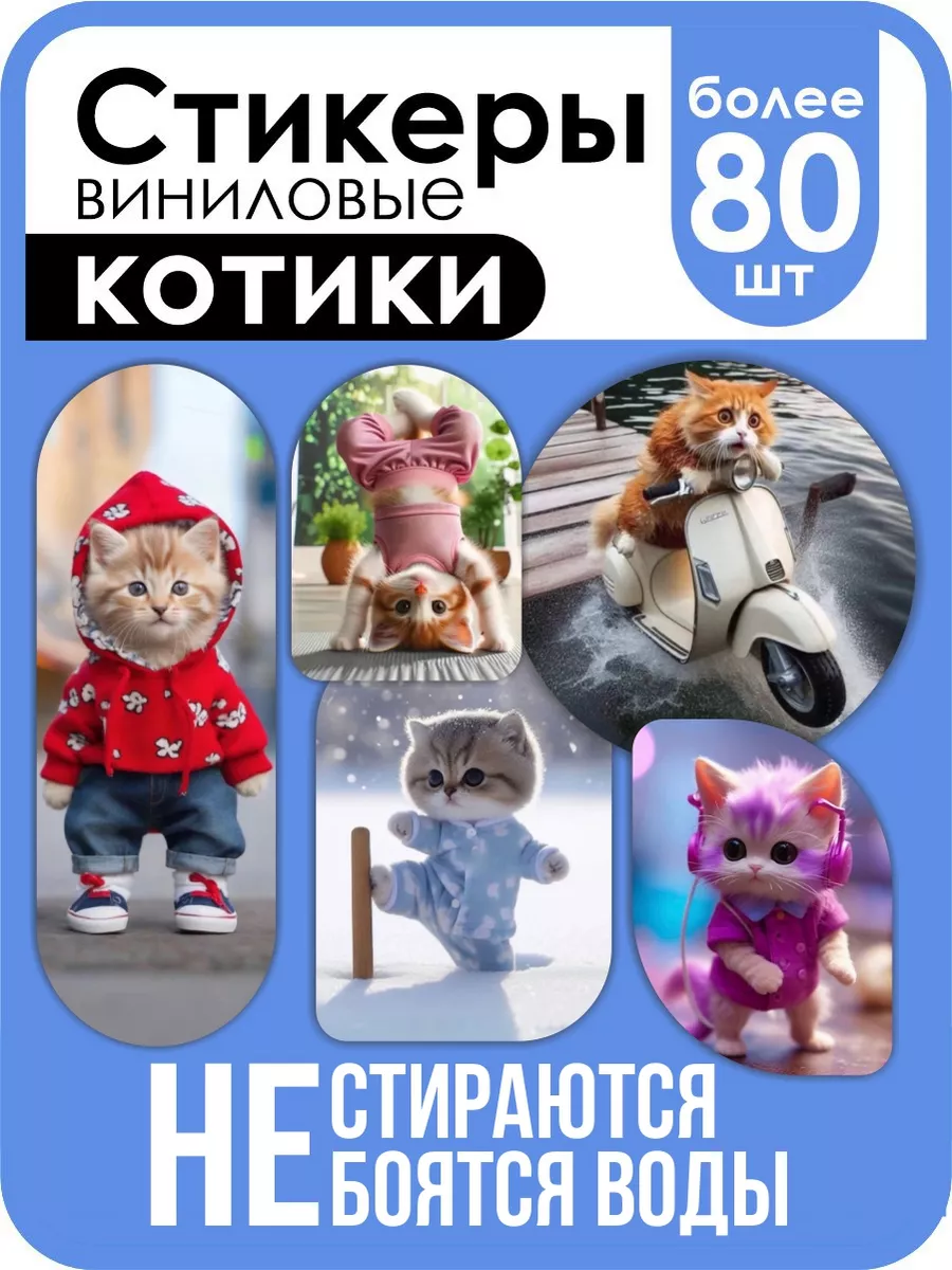 Крутые наклейки котики на телефон CutCat купить по цене 5,73 р. в  интернет-магазине Wildberries в Беларуси | 195737114