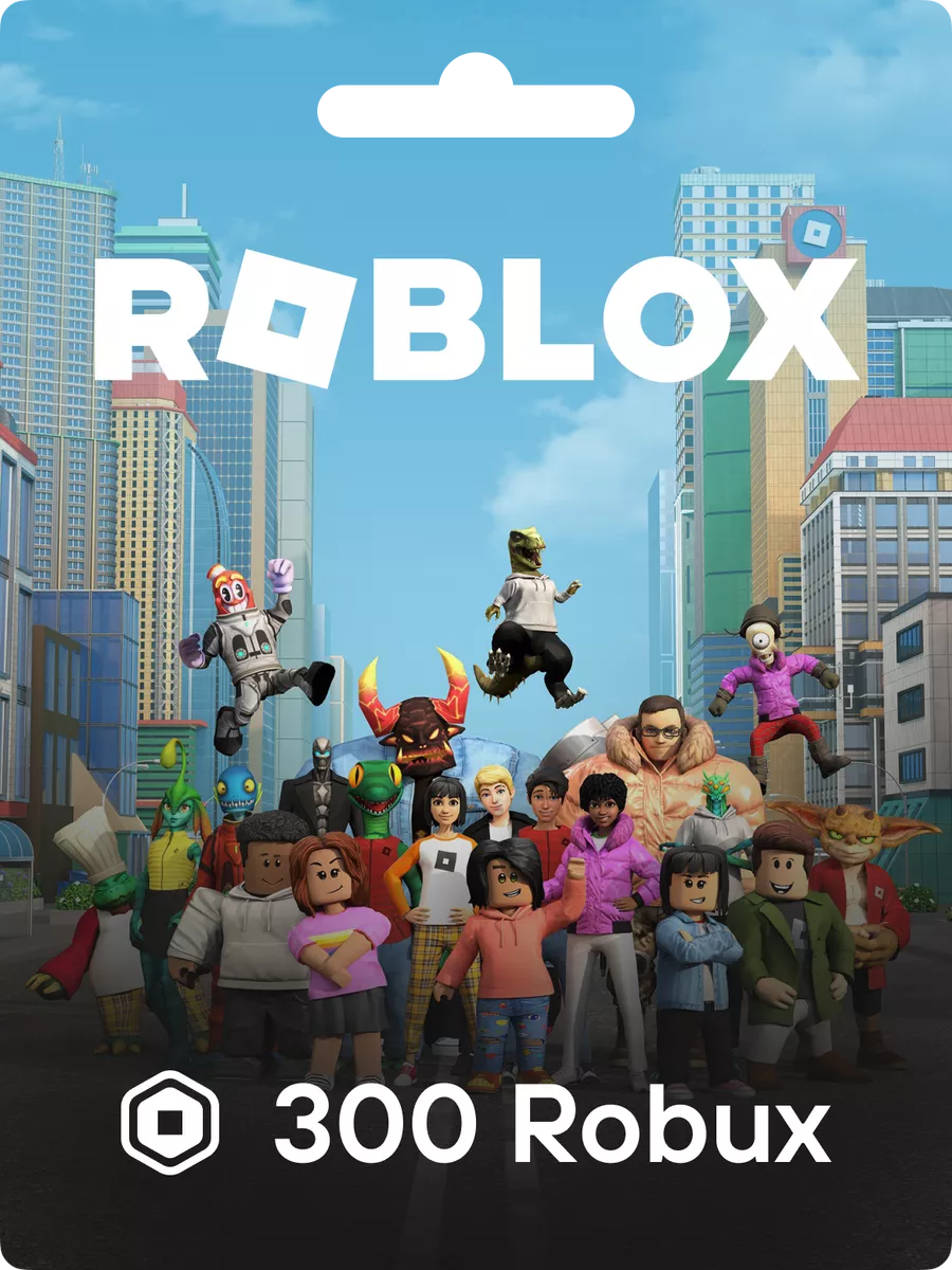 Roblox Игровая карта Роблокс на 300 Робуксов, карточка пополнения