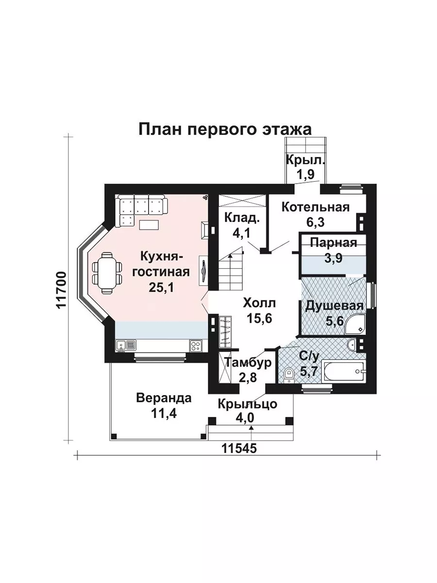 Готовый проект дома Проекты Добрый дом купить по цене 35 511 ₽ в интернет- магазине Wildberries | 196494366