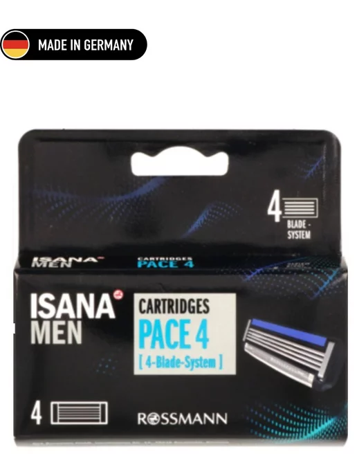 ROSSMANN Isana Бритвенные лезвия Men Pace 4, 130г