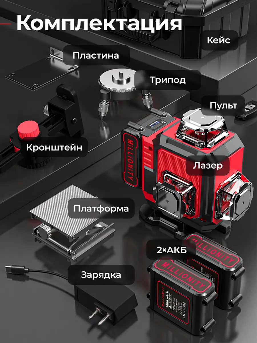 Millionity лазерный уровень 4d. Millionity лазерный уровень 4d