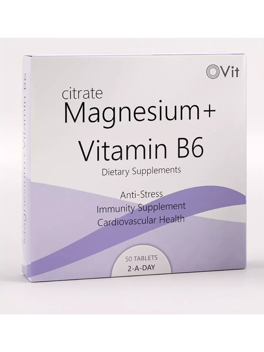 Original Vitamins Магний цитрат с витамином В6 - 50 таблеток