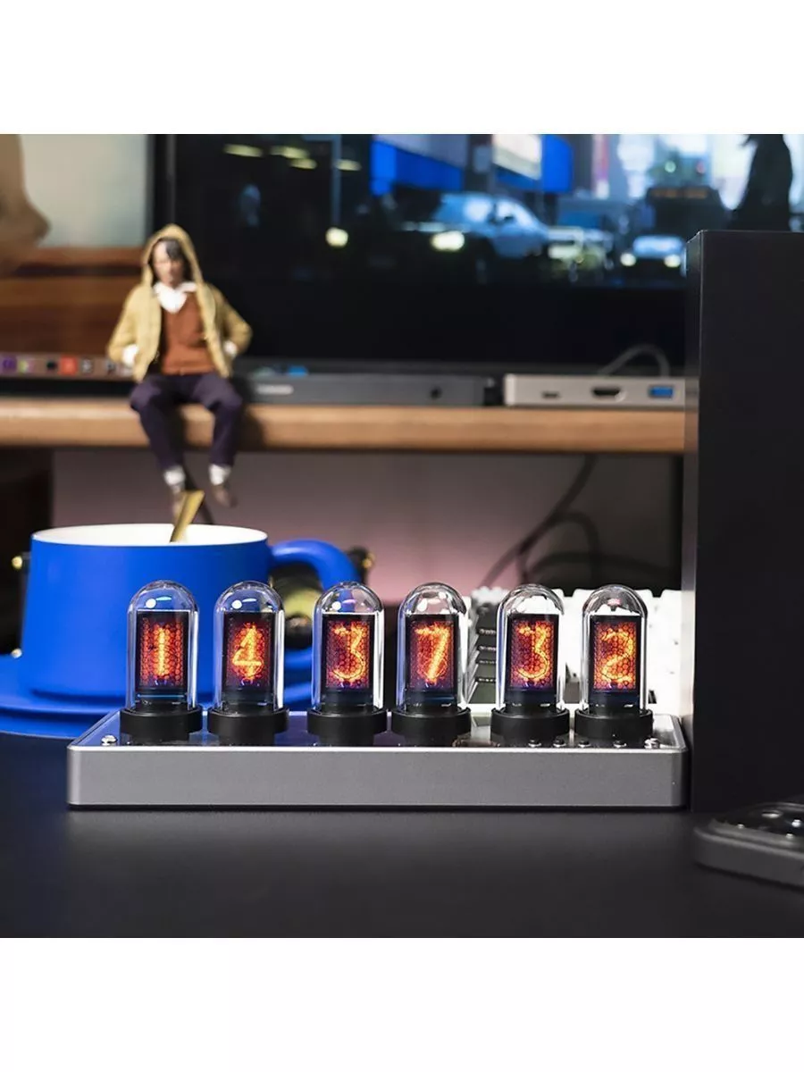 Настольные светодиодные часы Nixie tube IPS купить по цене 9 744 ₽ в  интернет-магазине Wildberries | 197735883