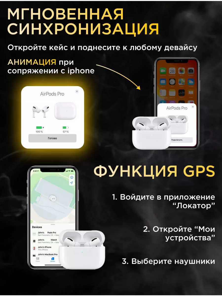 Наушники беспроводные AirPods Pro 2 для iPhone Android ToSa Shop купить по  цене 750,38 р. в интернет-магазине Wildberries в Беларуси | 198069805