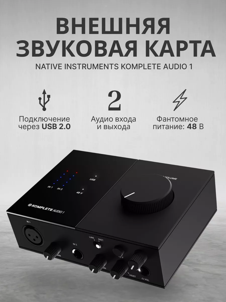 Внешняя звуковая карта Native Instruments Komplete Audio 1 купить по цене  12 913 ₽ в интернет-магазине Wildberries | 198089954