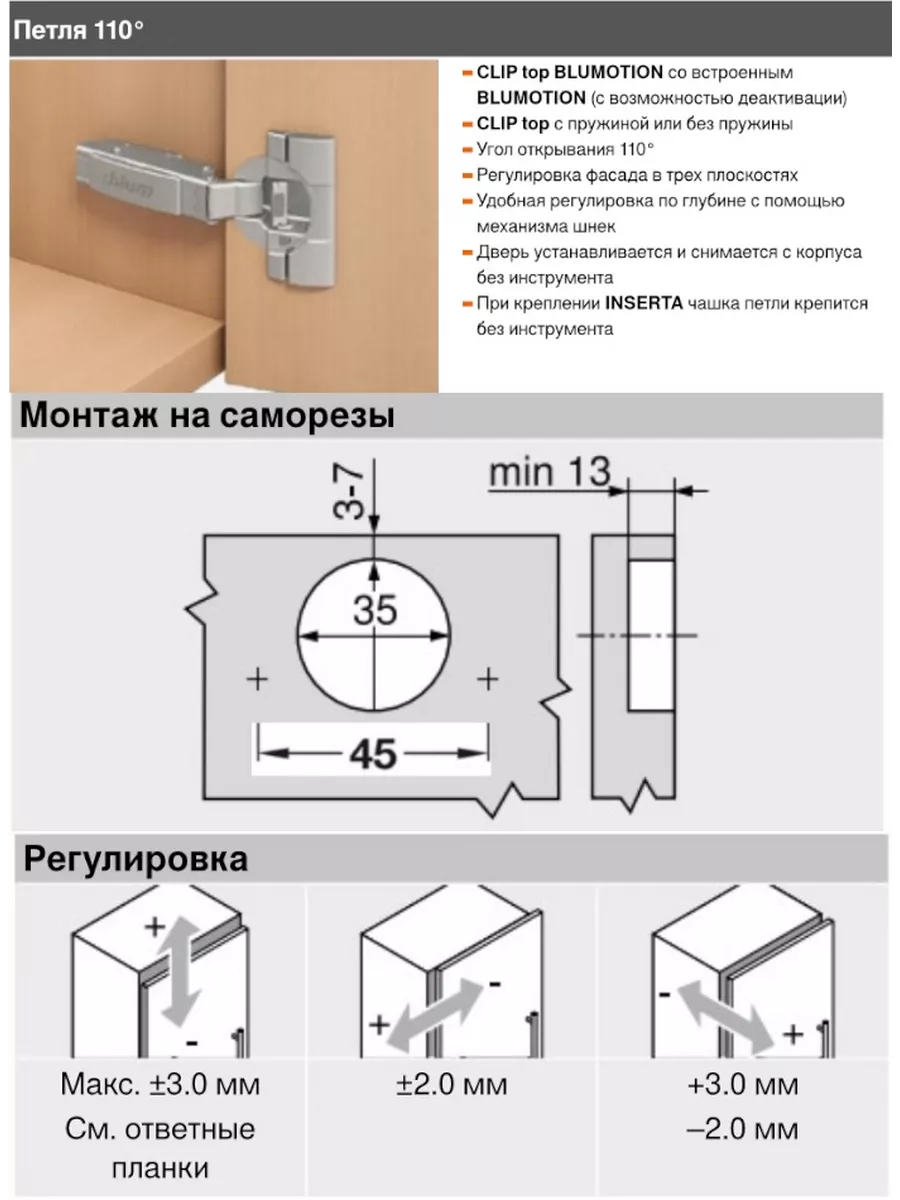 Установка мебельных петель с доводчиком своими руками