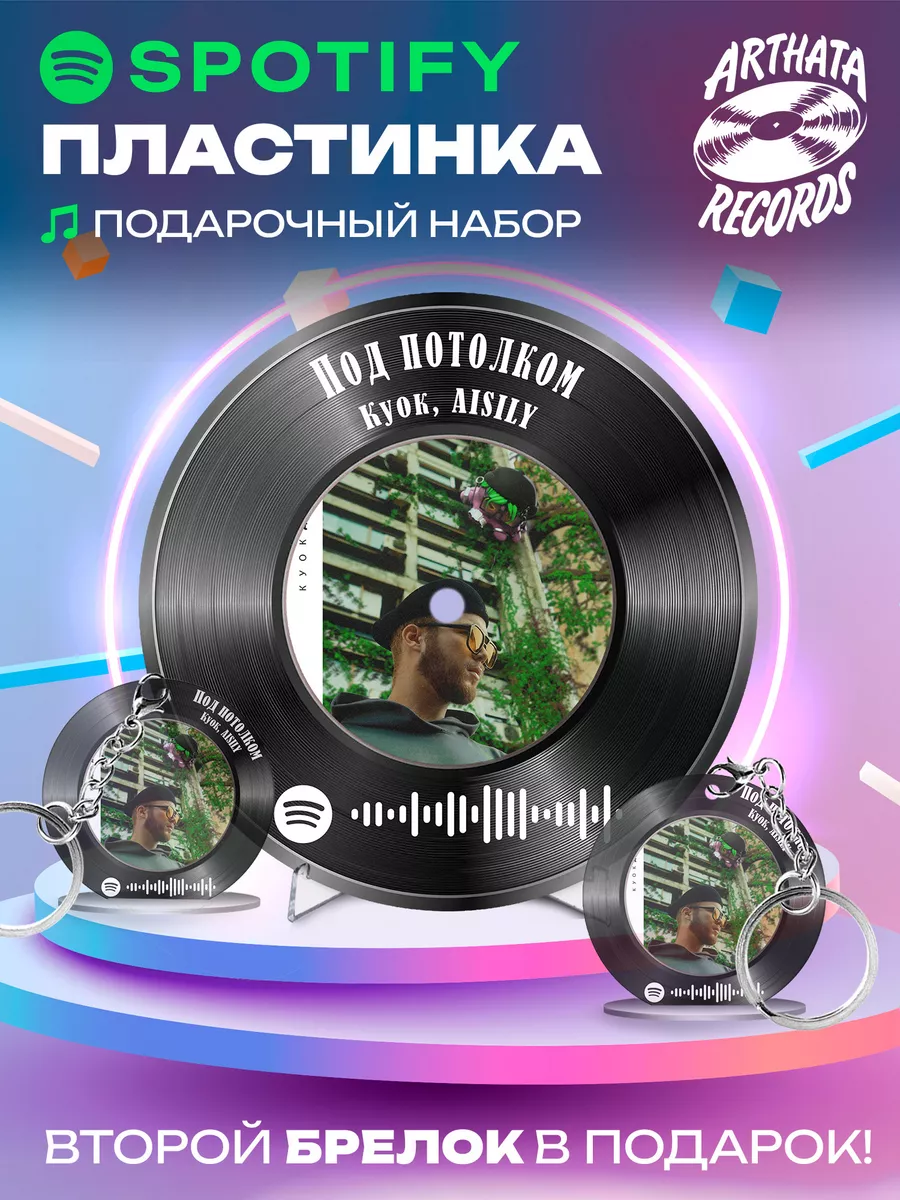 Spotify постер Куок, брелоки Куок - Под потолком Arthata-Records купить по  цене 574 ₽ в интернет-магазине Wildberries | 199036507