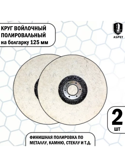 Войлочный круг для полировки стекла 75 мм - Glass Pad, SS588, Shine Systems