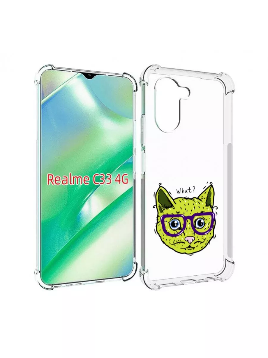 MyPads Чехол Зеленый кот Realme C33 4G