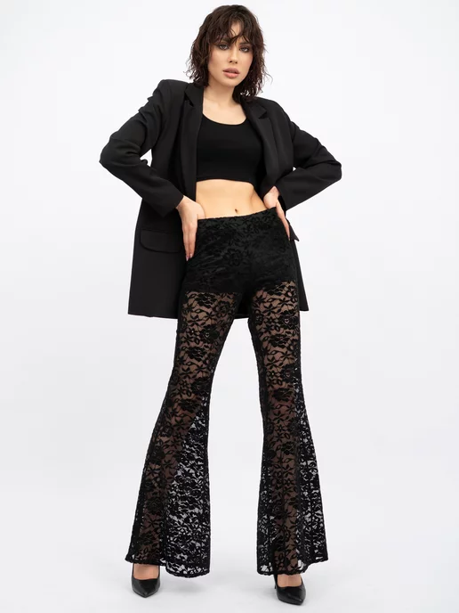 H&M Lace Flared Pants