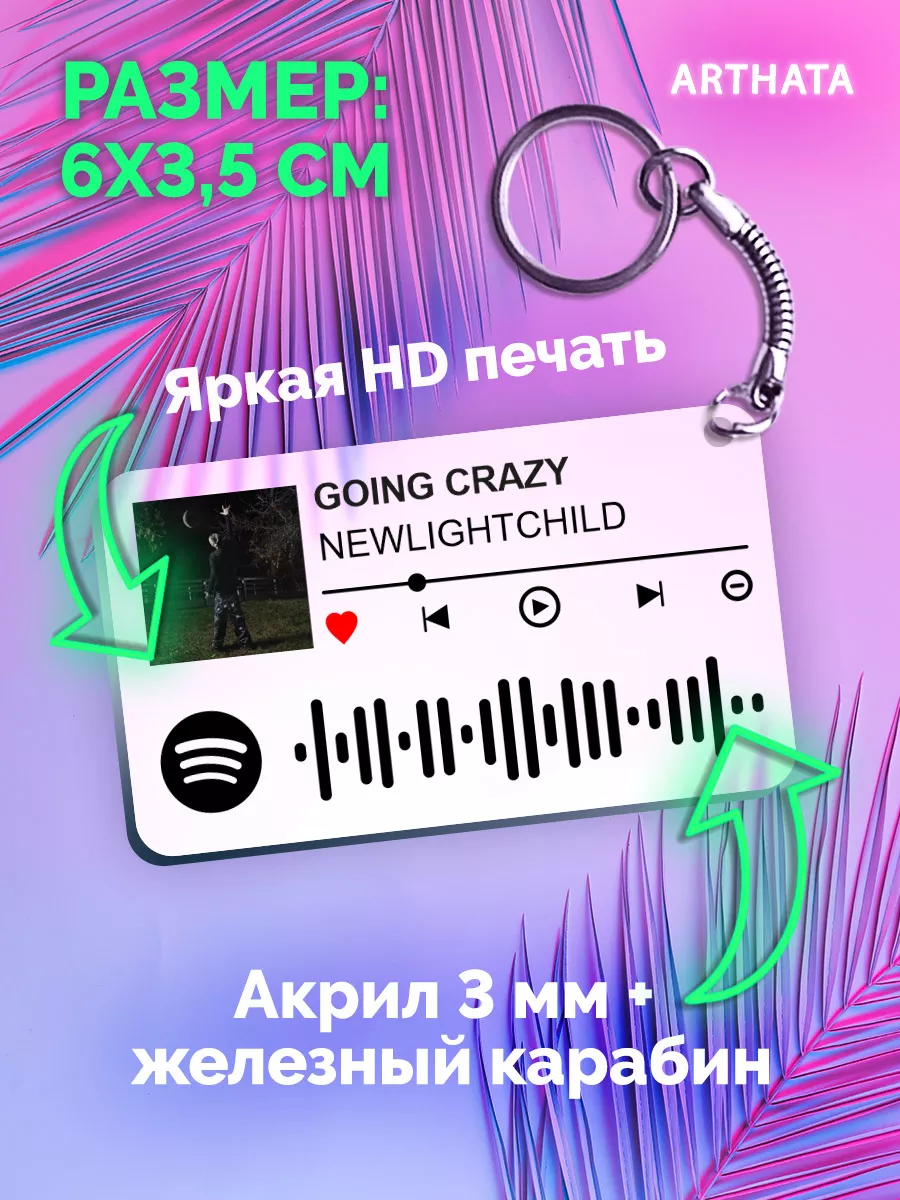 Arthata-spotify постер Спотифай постер Спотифай Брелок NEWLIGHTCHILD -  GOING CRAZY