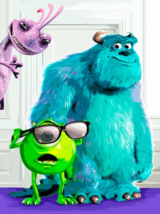 Раскраски из мультфильма Корпорация монстров (Monster Inc)