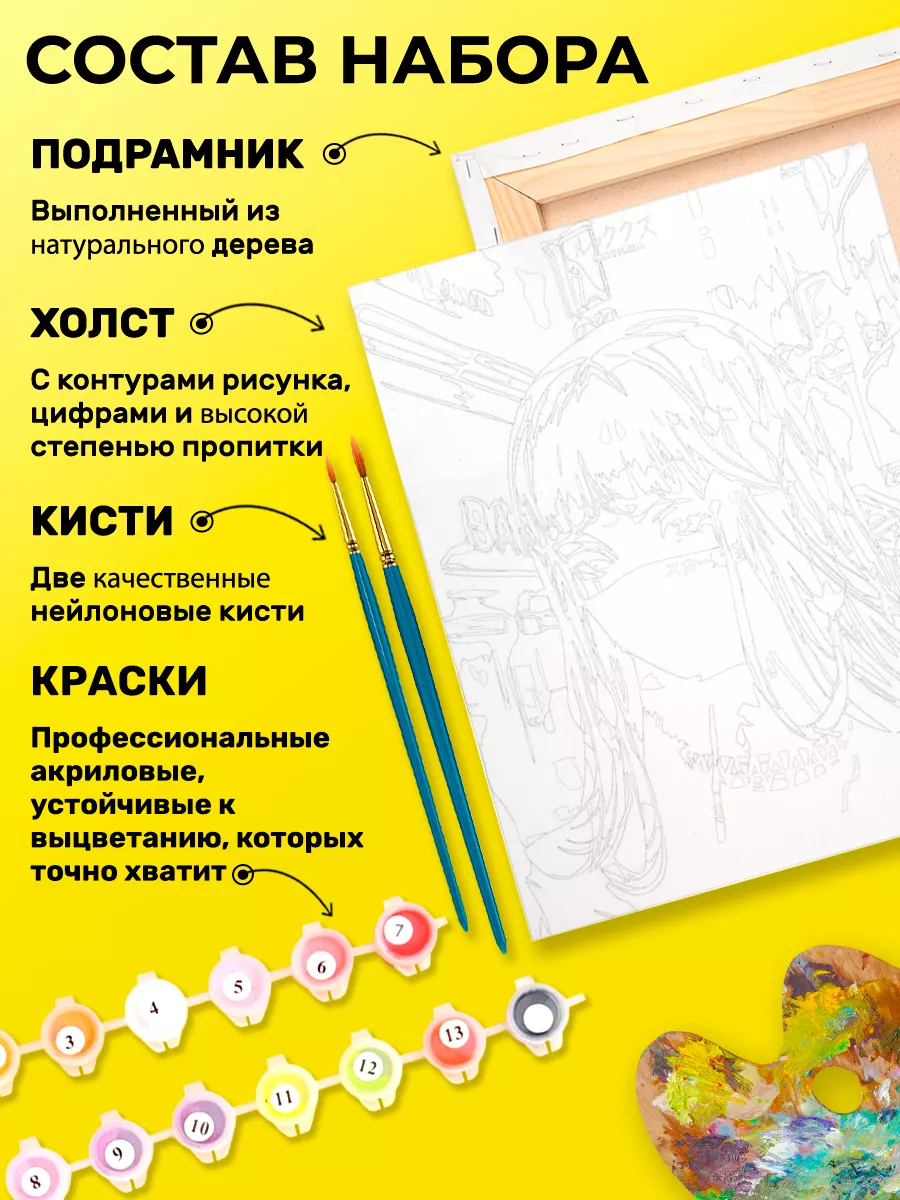 Картина по номерам Майнкрафт 100Картин купить по цене 730 ₽ в  интернет-магазине Wildberries | 200606562