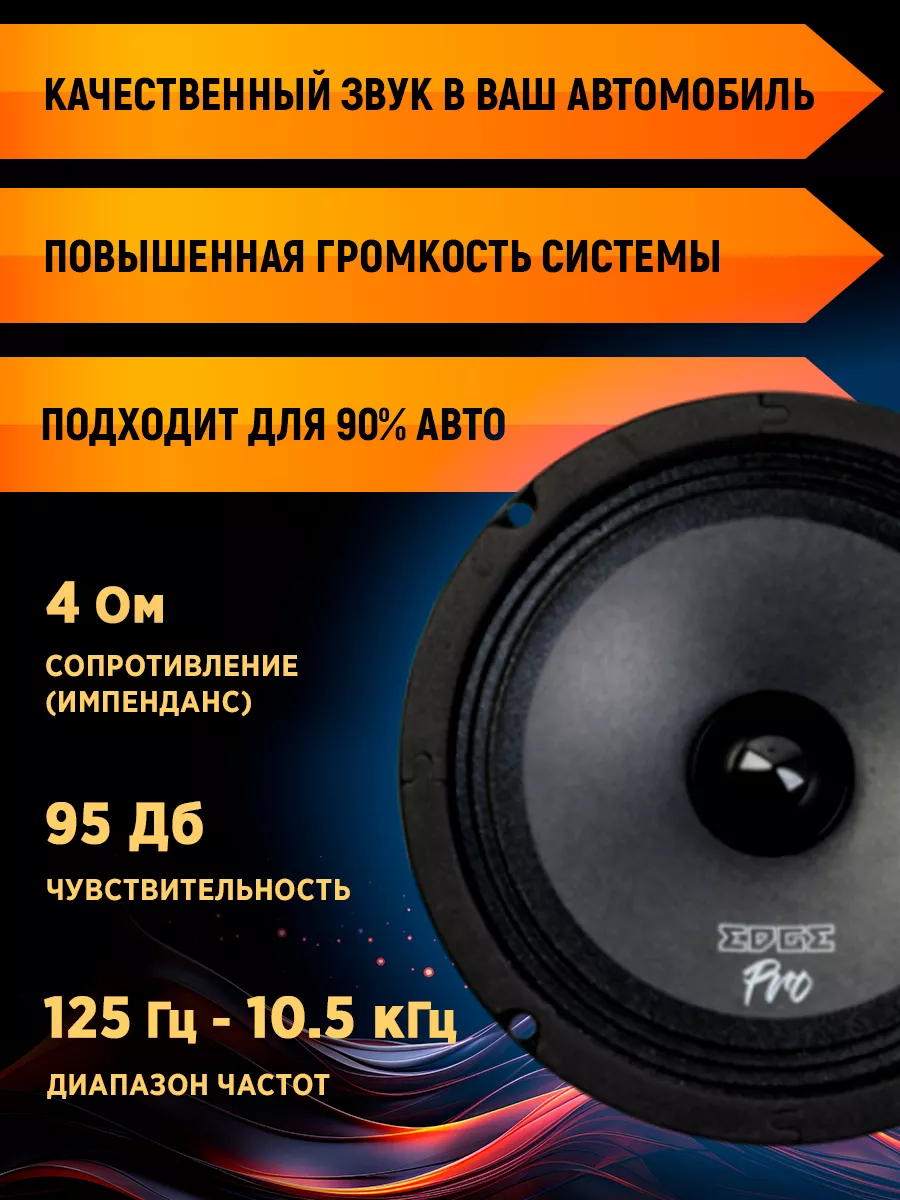 Колонки автомобильные EDBPRO6-E9 EDGE купить по цене 2 393 ₽ в  интернет-магазине Wildberries | 201360739