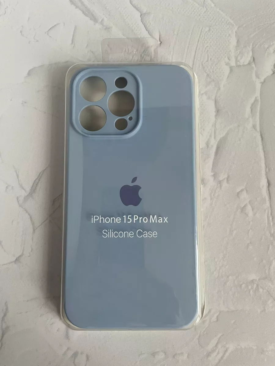 Чехол на Apple iphone 15 Pro Max голубой