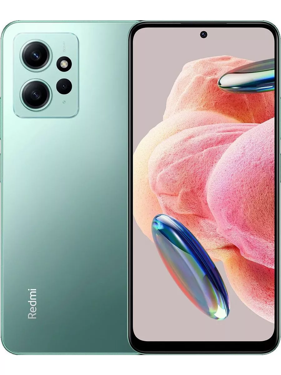 Xiaomi Смартфон Xiaomi Redmi Note 12 NFC 8/256 ГБ RU, Mint green