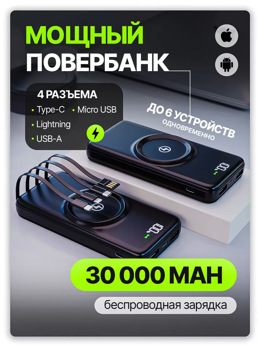 Повербанк пауэрбанк для телефона 30000mah powerbank NEXIS купить по цене  43,34 р. в интернет-магазине Wildberries в Беларуси | 202443814