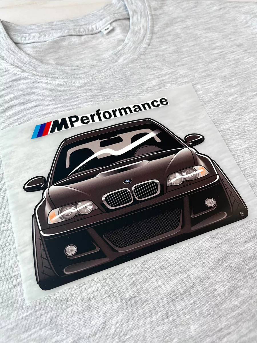 Art Beam Store Термонаклейка на одежду BMW E46, M3, black