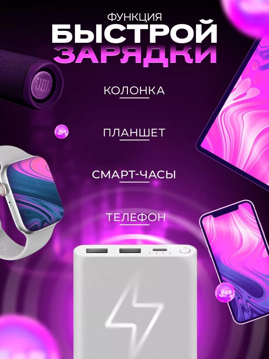 Внешний аккумулятор Power Bank 10000mAh Huawei купить по цене 979 ₽ в  интернет-магазине Wildberries | 203949311