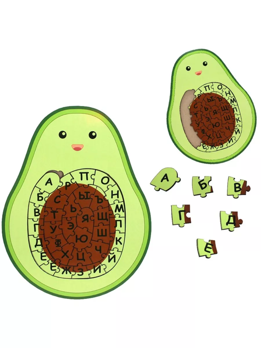 Арбо Деревянный пазл Авокадо-азбука БП-00000247